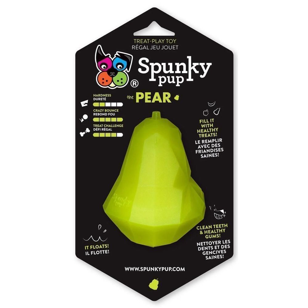 NWT Spunky Pup Treat Holder Dog Toy - Pear